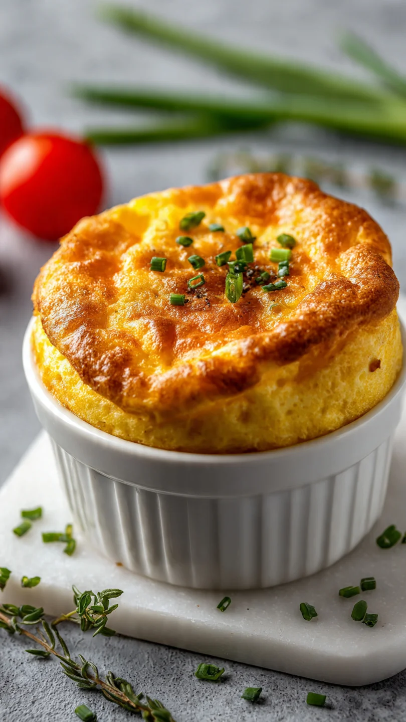 A Classic Savory Cheese Soufflé - Image 1
