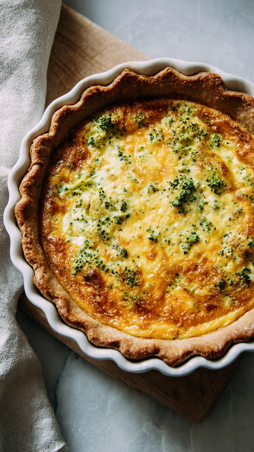Broccoli Cheddar Quiche - Image 1