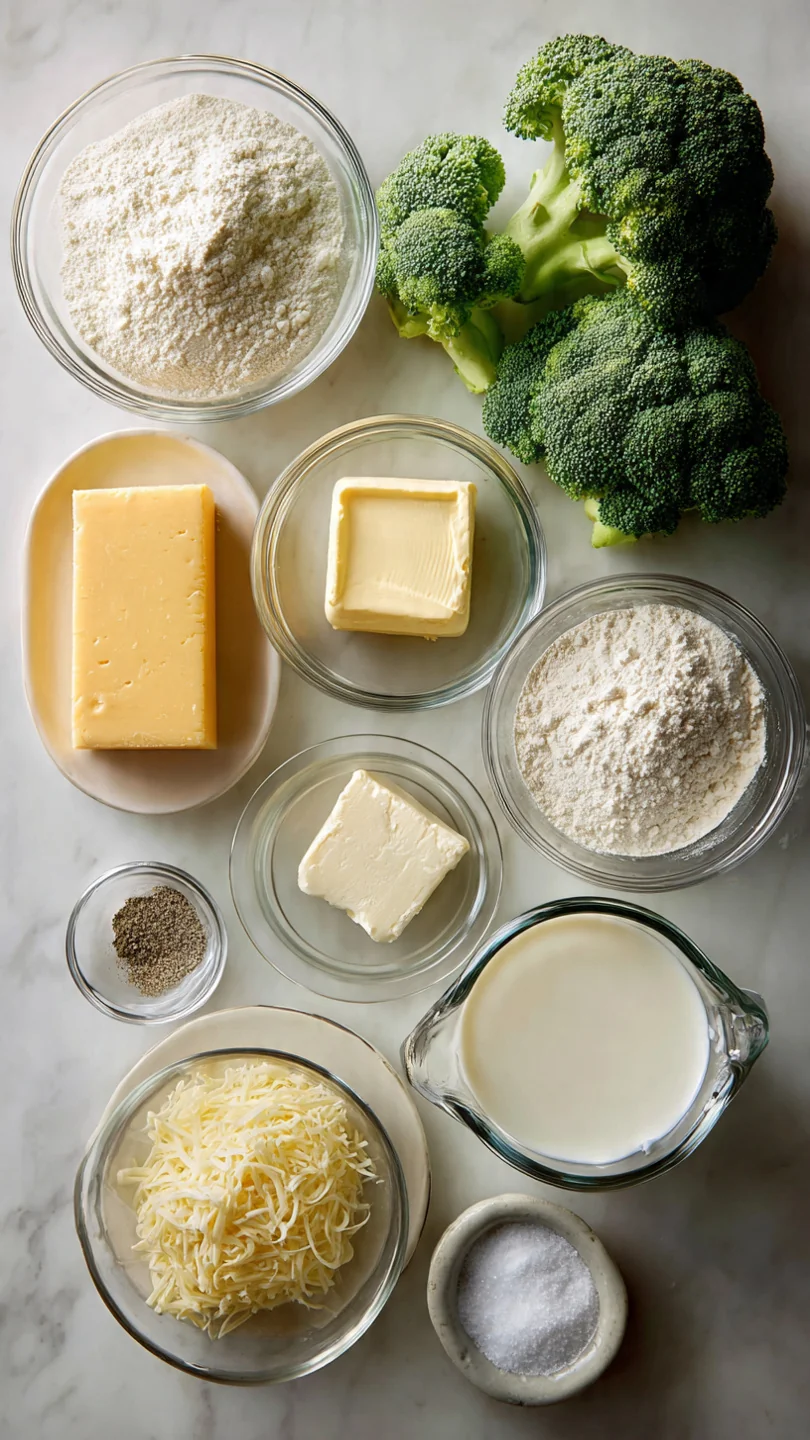 Broccoli Cheddar Soup - Ingredients