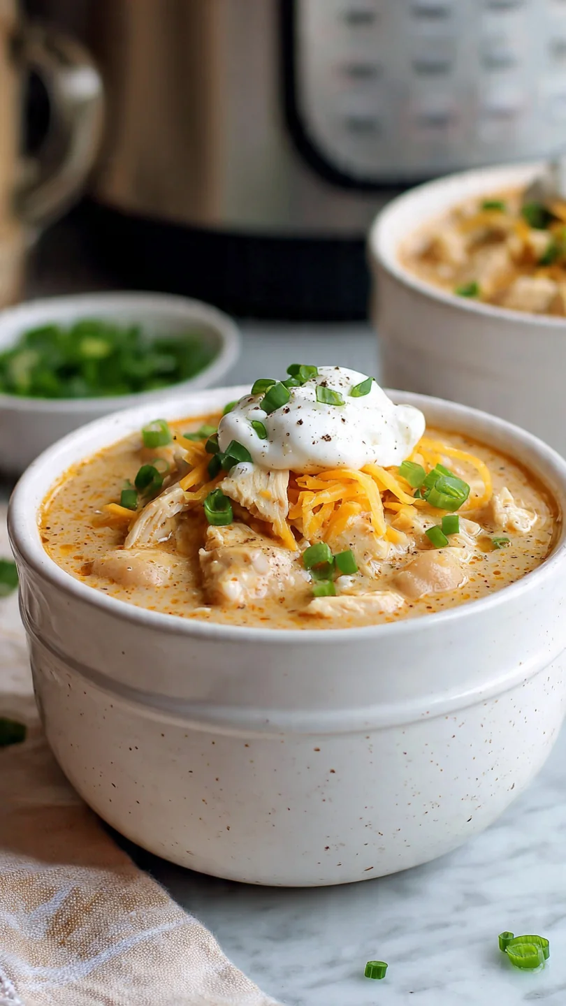 Creamy Crockpot White Chicken Chili