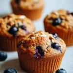 Flourless Almond Butter Blueberry Zucchini Muffins - Image 3