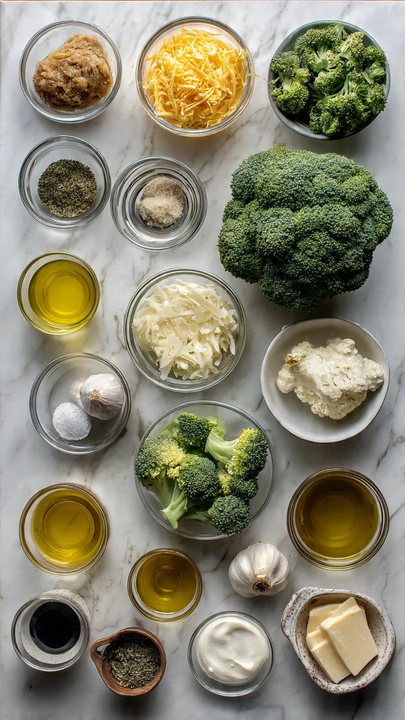 Healthier Broccoli Cheddar Soup - Ingredients