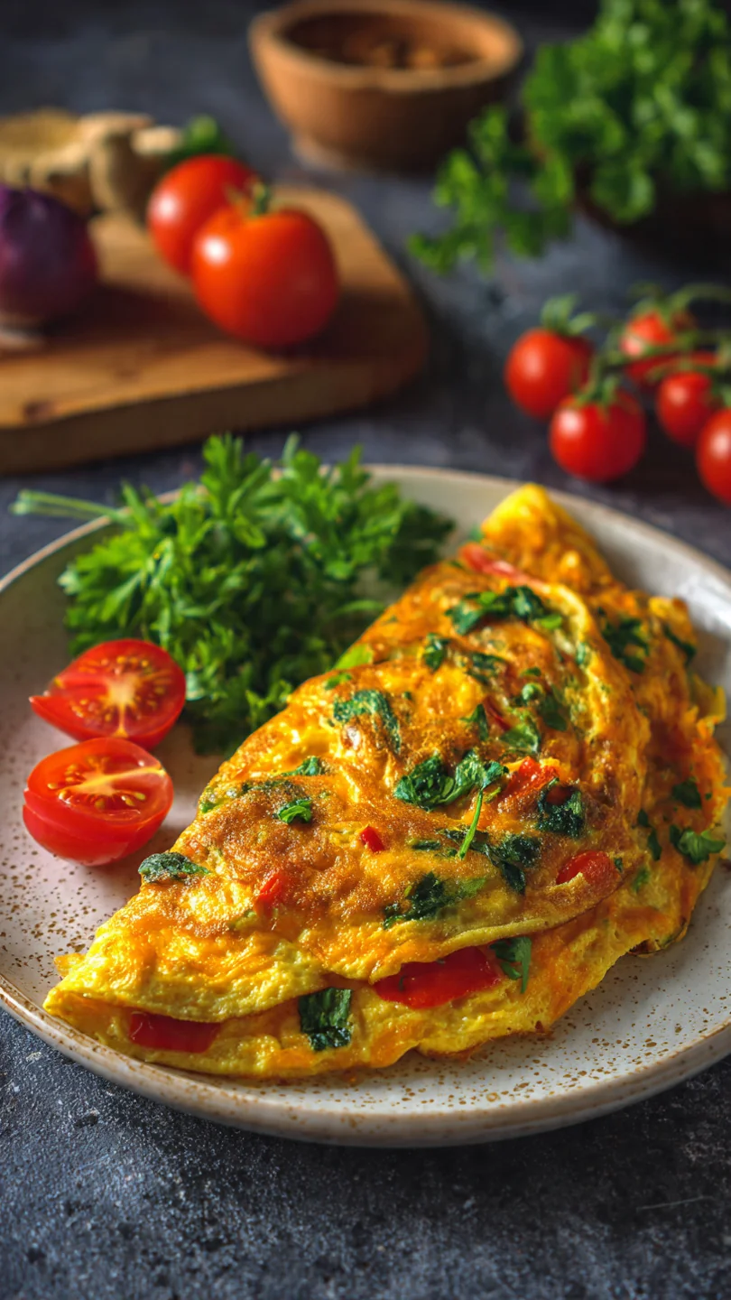 Loaded Veggie Cheese Omlete - Image 1