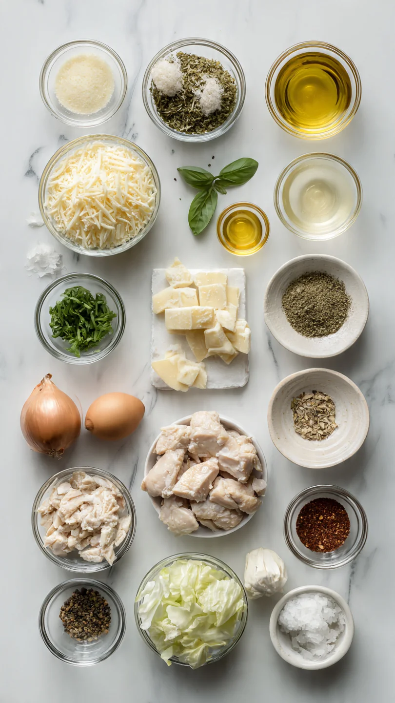 Low Calorie Chicken Alfredo - Ingredients