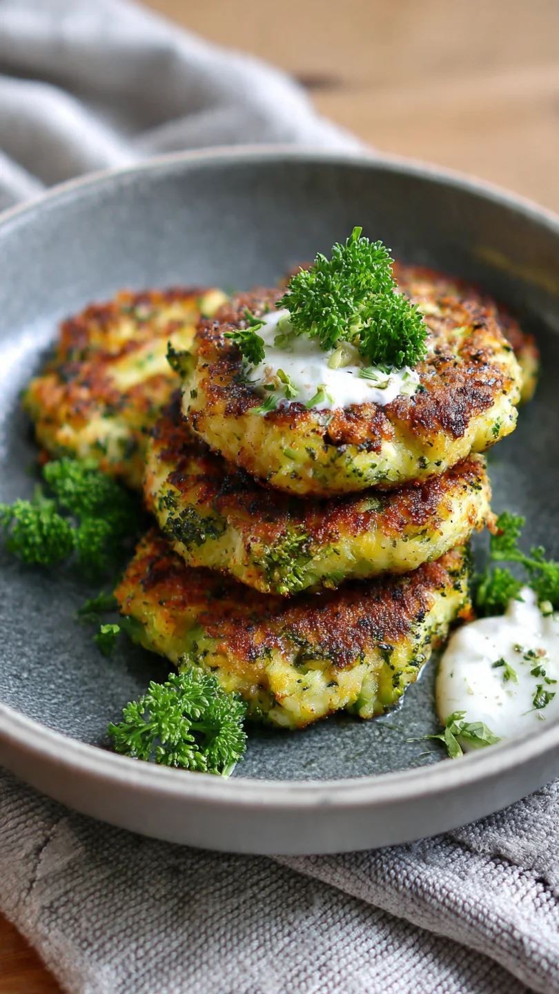 Pan Fried Broccoli Cakes - Image 1