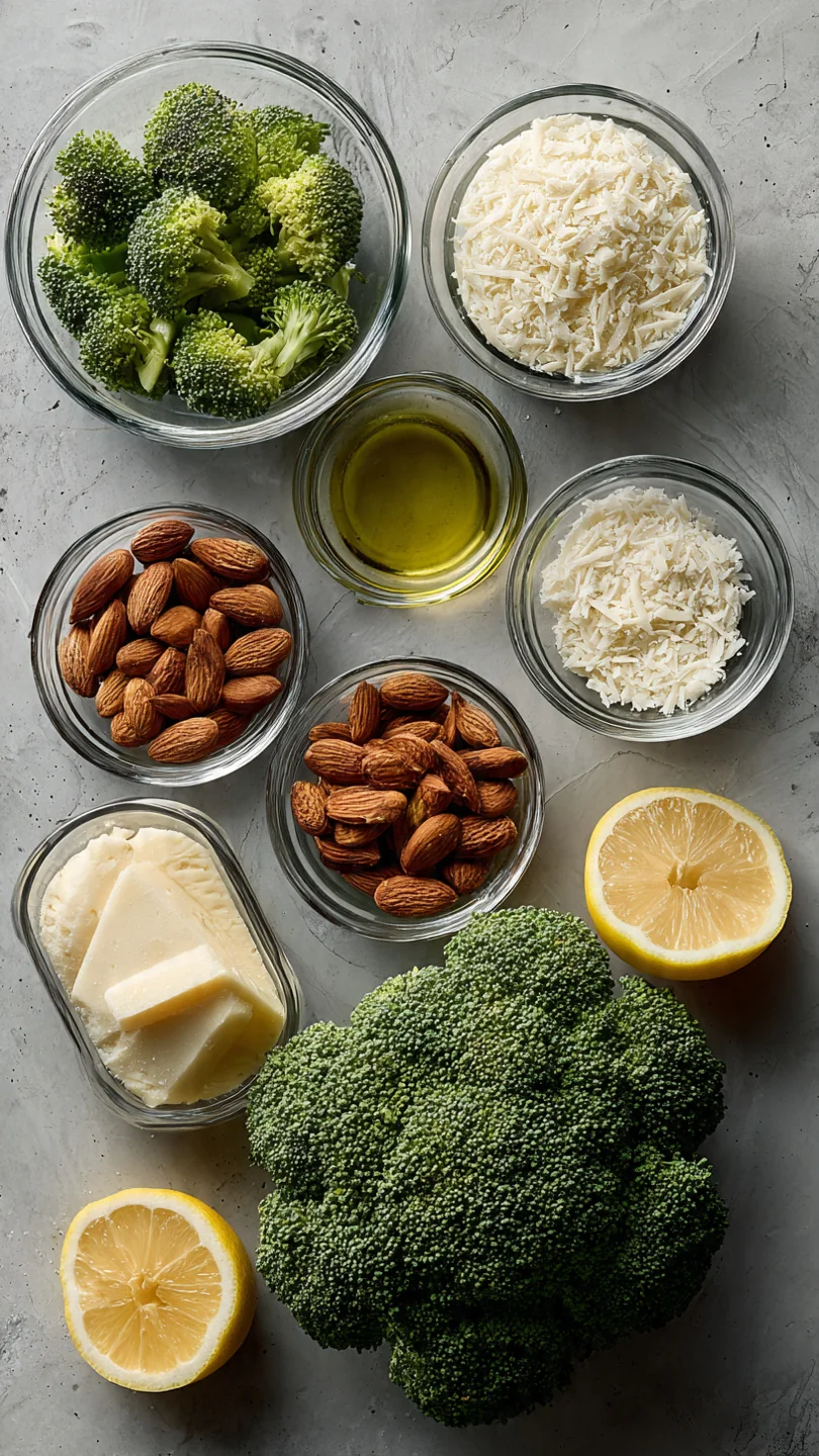 Roasted Broccoli Roasted Almonds, Lemon & Pecorino Cheese - Ingredients
