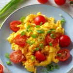 Scrambled Eggs With Tomatoes And Green Onions - Image 3