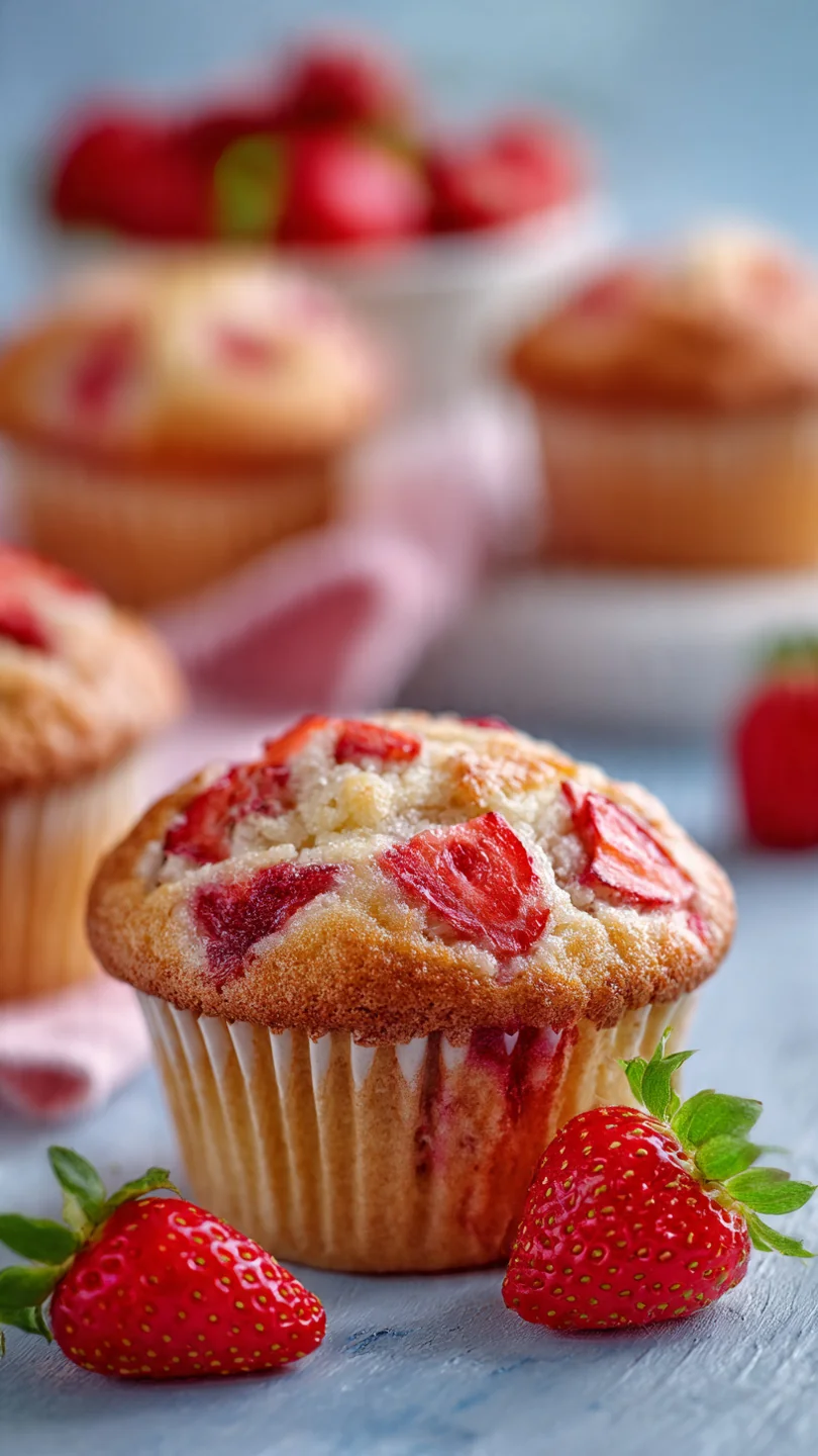 Strawberry Muffin Recipe That’S Bakery-Soft, Bursting With Juicy Berries, And Secretly So Easy - Image 1