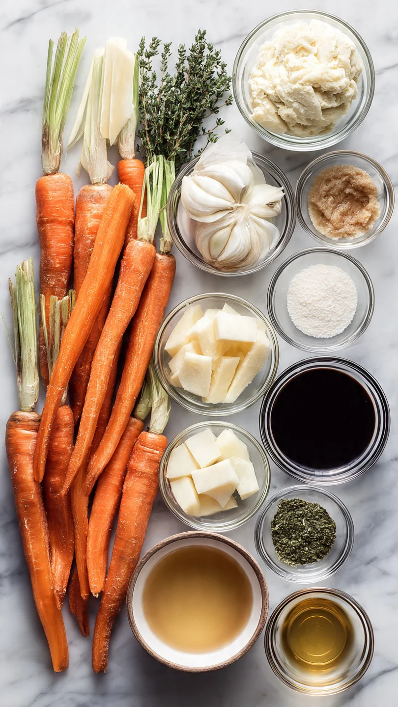 Sweet & Savory Roasted Carrots And Parsnips With Maple Glaze - Ingredients
